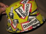 画像2: 【過去に販売した商品です】古着 CHAMPION PLUG チャンピオンプラグ 総柄ハット 帽子 オリジナル 80年代 (2)