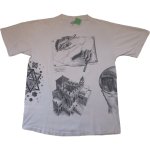 画像1: 【過去に販売した商品です】古着 M,C.Escher エッシャー だまし絵 マルチプリント WHT Tシャツ 90's/130317 (1)