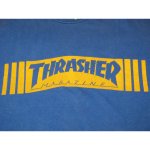 画像3: 古着 THRASHER スラッシャー BOXロゴ Tシャツ SAX 90's/130620 (3)
