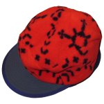 画像1: 美品 patagonia パタゴニア 雪無しタグ DUCKBILL ダックビル フリースキャップ 帽子 RED柄 USA製 90's/131125 (1)