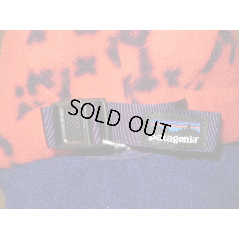 画像3: 美品 patagonia パタゴニア 雪無しタグ DUCKBILL ダックビル フリースキャップ 帽子 RED柄 USA製 90's/131125 (3)