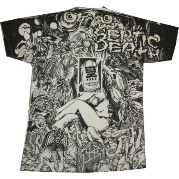 激レア 90'S PUSHEAD SEPTIC DEATH Tシャツ サイズL バンドTシャツ