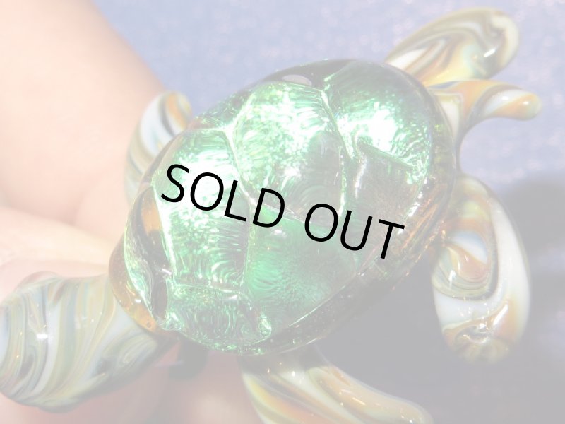 画像3: 新品 グラスアート GLASS ARTS ハンドメイド ペンダント TURTLE 14SEP-5 / 140929 (3)