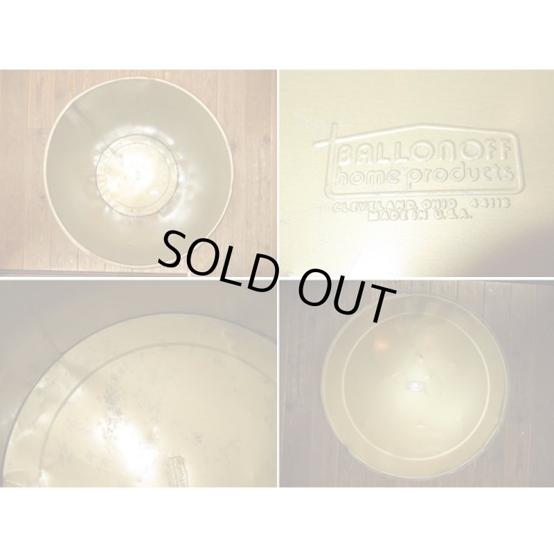 画像4: アンティーク BALLONOFF COLLEGE PENNANTS ペナント柄 Trash Box Tin缶 ブリキ缶 ゴミ箱 ディスプレイ インテリア 60's / 150404 (4)