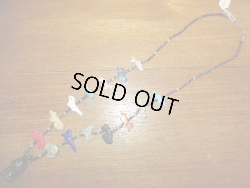 画像2: インディアンジュエリー ズニ族 フェティッシュ 首飾り ベアー 熊 動物 アニマルモチーフ  / 150406 (2)