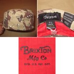 画像4: 新品 BRIXTON ブリクストン チョコチップカモ 迷彩 キャップ CAP 帽子 BEI 00's / 151117 (4)