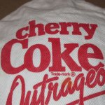画像2: 古着 cherry coke チェリーコーク コカコーラ コットン ペインターキャップ 帽子 WHT/NVY 80's / 160627 (2)