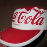 画像2: 古着 COCA COLA コカコーラ コットン ペインターキャップ 帽子 WHT/RED 80's / 160627 (2)