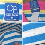 画像5: 古着 OCEAN PACIFIC OP オーシャンパシフィック ボーダー サーフ ポロシャツ MIX 80's / 160802 (5)