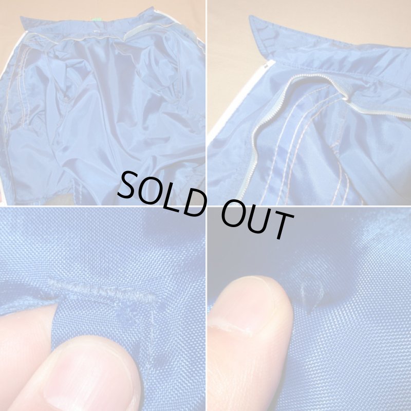 画像5: 古着 CROWN クラウン ナイロン レーシングジャケット BLUE 80's / 160914 (5)