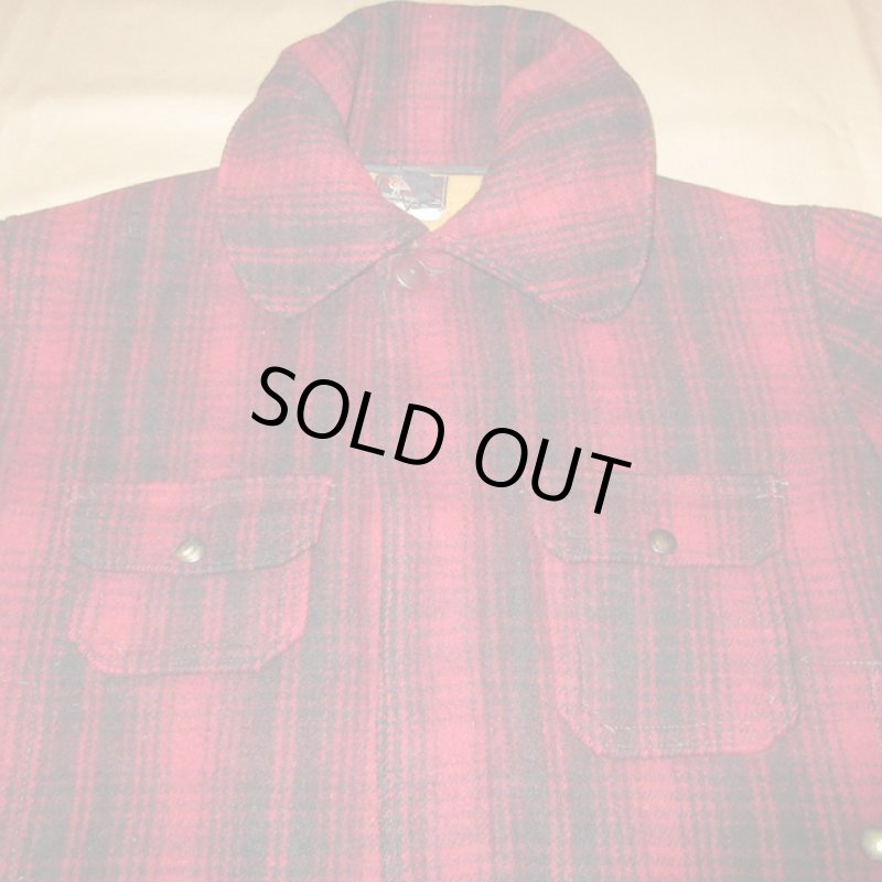 画像3: 古着 Woolrich ウールリッチ ウール ハンティング マッキノー クルーザー ジャケット RED/BLK 50's / 161227 (3)