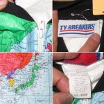 画像4: デッドストック TY-BREAKERS 世界地図 マップ ペーパージャケット ブルゾン USA製 90's / 170225 (4)
