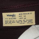 画像5: SIZE 32×32 デッドストック 80's Wrangler ラングラー 82682WN ポリエステル パンツ WINE made in USA /180109 (5)