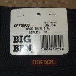 画像7: SIZE 36×34 デッドストック 90's BIG BEN ビッグベン ワークジーンズ ワークパンツ NVY made in USA /180109 (7)
