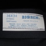 画像6: SIZE 36×34 デッドストック 90's BIG BEN ビッグベン ワークジーンズ ワークパンツ NVY made in USA /180109 (6)