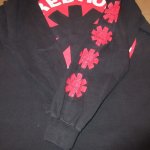 画像4: 古着 90's RED HOT CHILI PEPPERS レッドホットチリペッパーズ アスタリスク 袖プリント 長袖 Tシャツ BLK / 180218 (4)