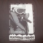 画像5: 新品 00's FEATHERED FRIENDS フェザードフレンズ Tシャツ CHA / 180227 (5)