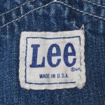 画像6: 古着 70's Lee リー デニム オーバーオール made in USA /180408 (6)