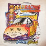 画像3: デッドストック 90's MAD MAGAZINE マッドマガジン RACING アルフレッド キャラクター Tシャツ WHT b / 180410 (3)