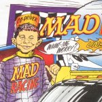 画像4: デッドストック 90's MAD MAGAZINE マッドマガジン RACING アルフレッド キャラクター Tシャツ WHT b / 180410 (4)