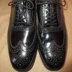 画像3: 美品 古着 00's FLORSHEIM フローシャイム ウイングチップ レザーシューズ 革靴 BLK  / 180412 (3)