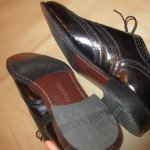 画像5: 美品 古着 00's FLORSHEIM フローシャイム ウイングチップ レザーシューズ 革靴 BLK  / 180412 (5)