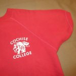 画像4: 古着 80's COCHISE COLLEGE カレッジプリント 半袖スウェット RED /180508 (4)