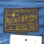 画像7: 新品 00's LUCKY BRAND ラッキーブランド インディゴ 胸ポケット ボーダー Tシャツ IND / 180509 (7)