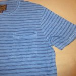 画像3: 新品 00's LUCKY BRAND ラッキーブランド インディゴ 胸ポケット ボーダー Tシャツ IND / 180509 (3)