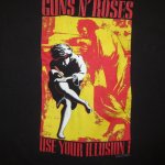 画像3: 古着 90's GUNS&ROSES ガンズ＆ローゼス USE YOUR ILLUSION TOUR Tシャツ BLK / 180529 (3)