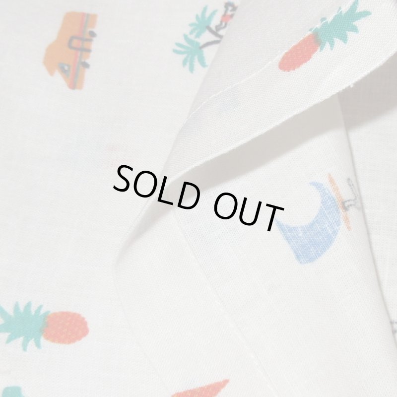 画像13: 新品 00's i-tal COLLECTIVE CALI SHIRT by OLGA CAPDEVILA HEMP 半袖シャツ WHT / 180610 (13)