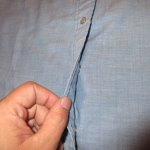 画像9: 古着 70's WRANGLER ラングラー ヒッピー 刺繍 シャンブレーシャツ BLUE /180611 (9)