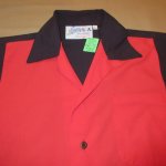 画像3: 古着 00's CRUSIN USA 2トーン ボーリングシャツ RED×BLK / 180709 (3)