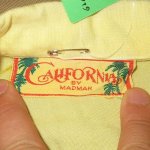 画像6: 古着 50〜60's CALIFORNIA BY MADMAN US AIR MAIL レーヨン ボーリングシャツ YEL / 180709 (6)