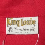 画像6: 古着 70's King Louie キングルイ チェーンステッチ ボーリングシャツ RED / 180709 (6)