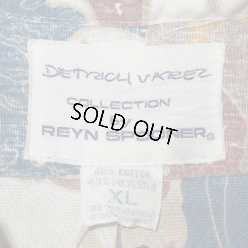 画像6: 古着 90's Reyn Spooner レインスプーナー サーフィン柄 裏地使い P/O アロハシャツ MIX / 180709 (6)