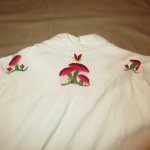 画像9: 古着 70's Mackey メキシコ製 キノコ刺繍 ヒッピー 長袖シャツ WHT /180908 (9)