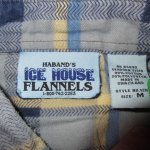 画像5: 古着 90's HABAND'S ICE HOUSE プリント ネルシャツ BLUE GRY /180908 (5)