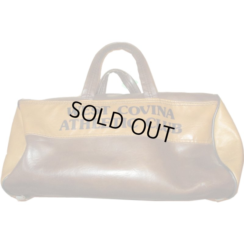 画像2: 古着 70's WEST COVINA ATHLETIC CLUB スポーツバッグ BRW /181108 (2)