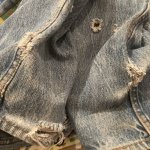 画像14: USED 90's Levi's リーバイス 501 USA製 セルフカスタム デニム ジーンズ BLUE / 240610 (14)