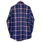 画像2: USED 80's NORTHWEST TERRITORY キルティングネル シャツジャケット 長袖シャツ NVY / 250918 (2)