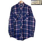 画像1: USED 80's NORTHWEST TERRITORY キルティングネル シャツジャケット 長袖シャツ NVY / 250918 (1)