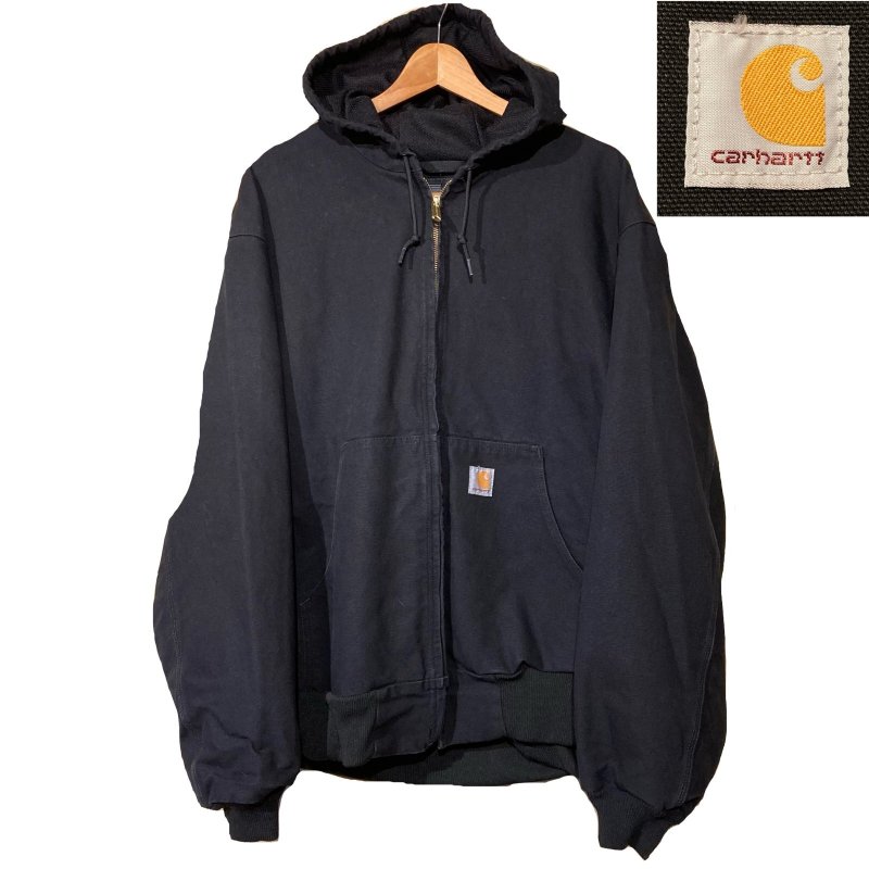 画像1: USED 00's 2022年 CARHARTT カーハート アメリカ製 メッシュライニング アクティブジャケット ダックパーカ BLK / 251006 (1)
