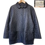 画像1: USED 90's HILARY RADLEY ヒラリーラドリー レザー キルティングジャケット BLK / 251006 (1)