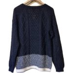 画像2: USED 00's GAP ギャップ モヘア混 ケーブルニット セーター BLK  / 251112 (2)