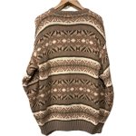 画像2: USED 80's BANANA REPUBLIC バナナリパブリック SAFARI&TRAVEL ネイティヴ柄 コットンニット セーター MIX  / 251112 (2)