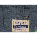 画像3: 【過去に販売した商品です】美品 PENNEY'S COMPASS ペニーズ コンパス コットン100% シャンブレー シャツ 60年代 ヴィンテージ (3)