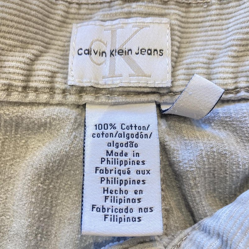 画像3: USED 90's CALVIN KLEIN JEANS カルバンクライン コーデュロイ ペインターパンツ GEY / 251012 (3)
