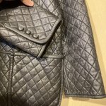 画像9: USED 90's HILARY RADLEY ヒラリーラドリー レザー キルティングジャケット BLK / 251006 (9)
