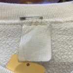 画像4: USED 80's UNKNOWN BTC テニスクラブ 染み込みプリント スウェット WHT / 251012 (4)